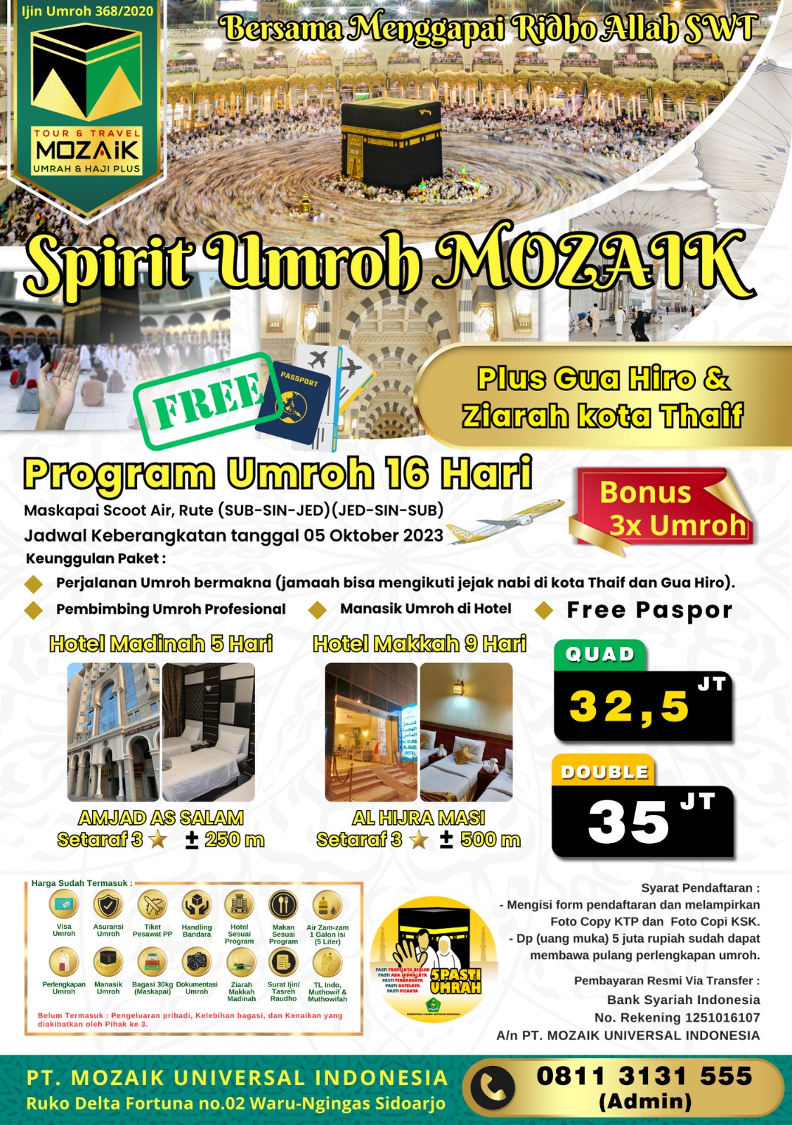 PAKET UMROH 5 OKTOBER 2023